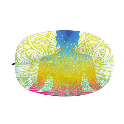 Colorful Buddha Lotus Print Car Side Mirror Covers