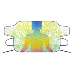 Colorful Buddha Lotus Print Car Windshield Snow Cover