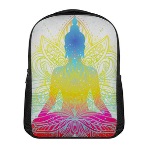 Colorful Buddha Lotus Print Casual Backpack