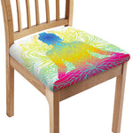 Colorful Buddha Lotus Print Chair Cushion Cover