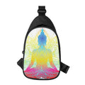 Colorful Buddha Lotus Print Sling Bag