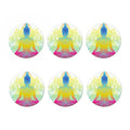 Colorful Buddha Lotus Print Coaster Set