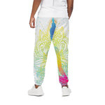 Colorful Buddha Lotus Print Cotton Pants