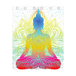 Colorful Buddha Lotus Print Curtain