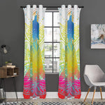 Colorful Buddha Lotus Print Curtain