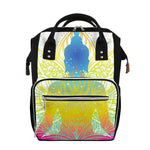 Colorful Buddha Lotus Print Diaper Bag