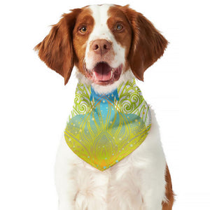 Colorful Buddha Lotus Print Dog Bandana