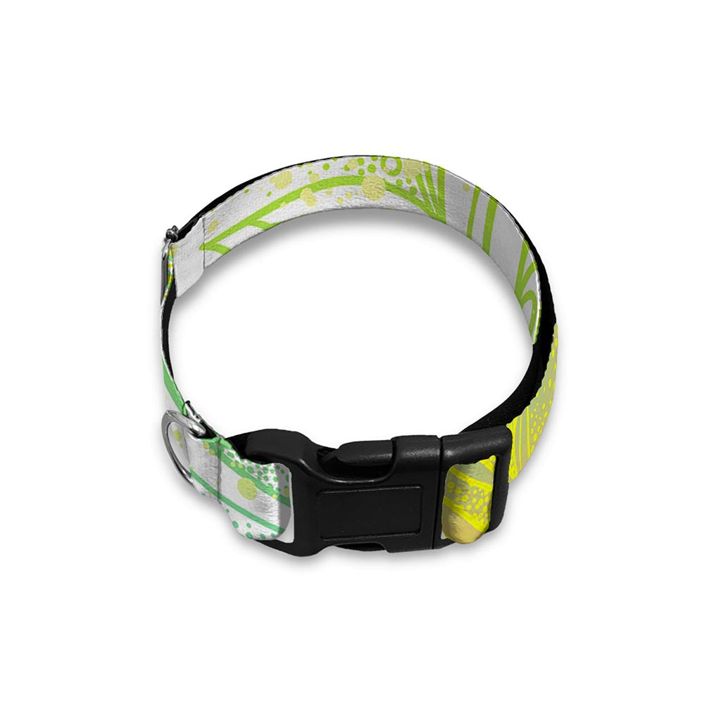 Colorful Buddha Lotus Print Dog Collar
