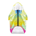 Colorful Buddha Lotus Print Dog Zip Up Hoodie