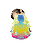 Colorful Buddha Lotus Print Dog Zip Up Jacket