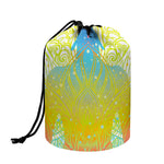 Colorful Buddha Lotus Print Drawstring Makeup Bag