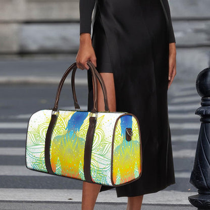 Colorful Buddha Lotus Print Duffle Bag