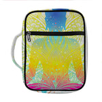 Colorful Buddha Lotus Print Front Pocket Bible Bag