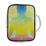 Colorful Buddha Lotus Print Front Pocket Bible Bag