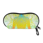 Colorful Buddha Lotus Print Glasses Case