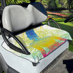 Colorful Buddha Lotus Print Golf Cart Seat Cover