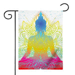 Colorful Buddha Lotus Print House Flag