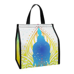 Colorful Buddha Lotus Print Insulated Lunch Tote