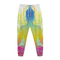 Colorful Buddha Lotus Print Jogger Pants
