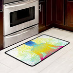 Colorful Buddha Lotus Print Kitchen Mat