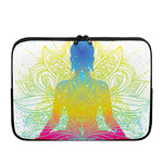 Colorful Buddha Lotus Print Laptop Sleeve