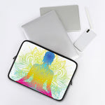 Colorful Buddha Lotus Print Laptop Sleeve