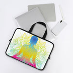 Colorful Buddha Lotus Print Laptop Sleeve With Handle