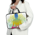 Colorful Buddha Lotus Print Laptop Sleeve With Handle
