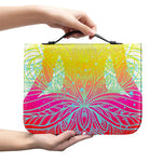 Colorful Buddha Lotus Print Leather Bible Cover