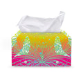 Colorful Buddha Lotus Print Leather Tissue Box Cover