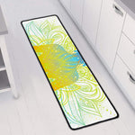 Colorful Buddha Lotus Print Long Kitchen Mat