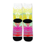 Colorful Buddha Lotus Print Long Socks