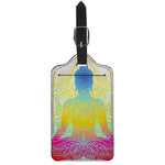 Colorful Buddha Lotus Print Luggage Tag