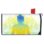 Colorful Buddha Lotus Print Mailbox Cover