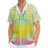 Colorful Buddha Lotus Print Men's Deep V-Neck Shirt