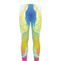 Colorful Buddha Lotus Print Men's Leggings
