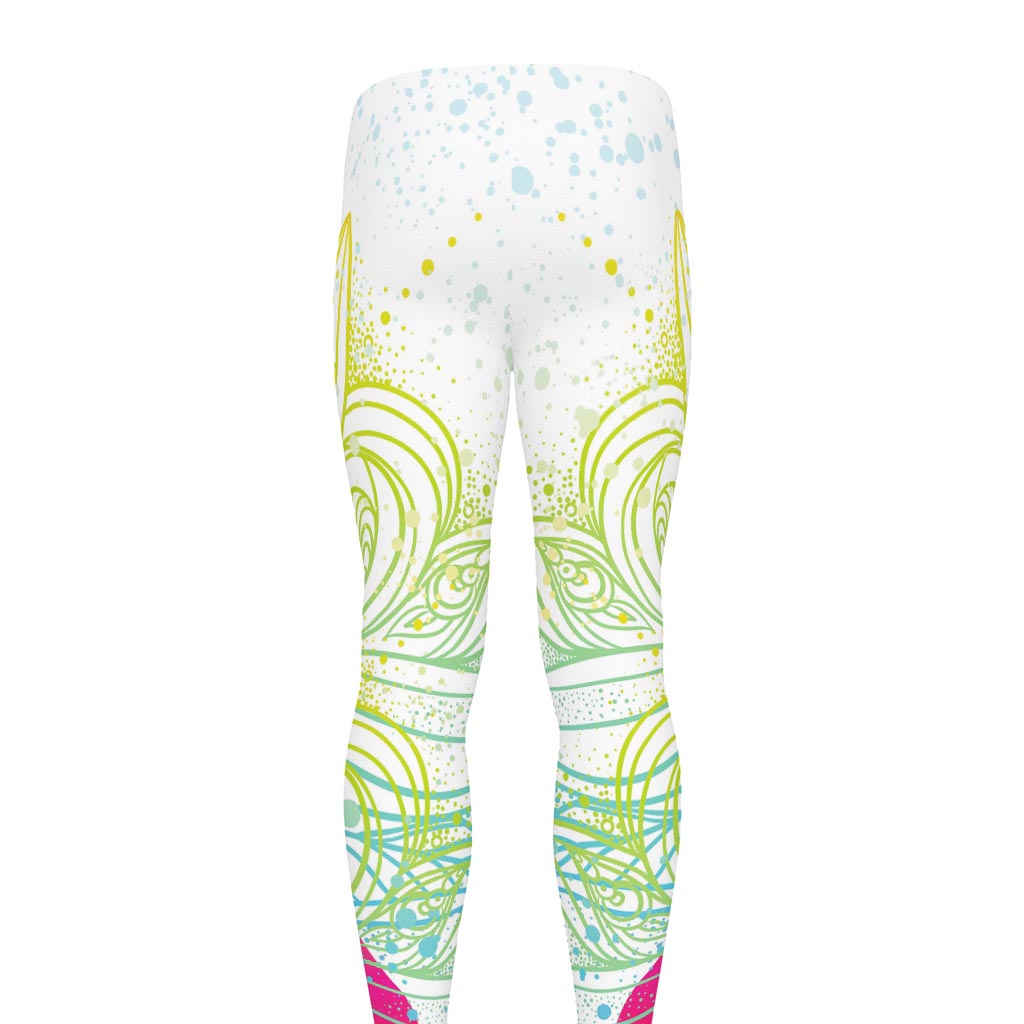 Colorful Buddha Lotus Print Men's leggings