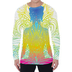 Colorful Buddha Lotus Print Men's Long Sleeve T-Shirt