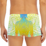 Colorful Buddha Lotus Print Men's Short Boxer Briefs