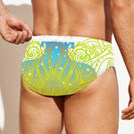 Colorful Buddha Lotus Print Men's Swim Briefs