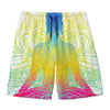 Colorful Buddha Lotus Print Men's Swim Trunks