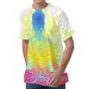 Colorful Buddha Lotus Print Men's Velvet T-Shirt