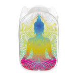Colorful Buddha Lotus Print Mesh Laundry Hamper