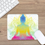 Colorful Buddha Lotus Print Mouse Pad