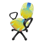 Colorful Buddha Lotus Print Office Chair Cover