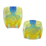 Colorful Buddha Lotus Print Office Chair Cover