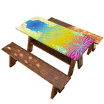 Colorful Buddha Lotus Print Picnic Table Cover