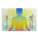 Colorful Buddha Lotus Print Placemat