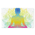Colorful Buddha Lotus Print Polyester Doormat