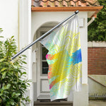 Colorful Buddha Lotus Print Polyester Flag